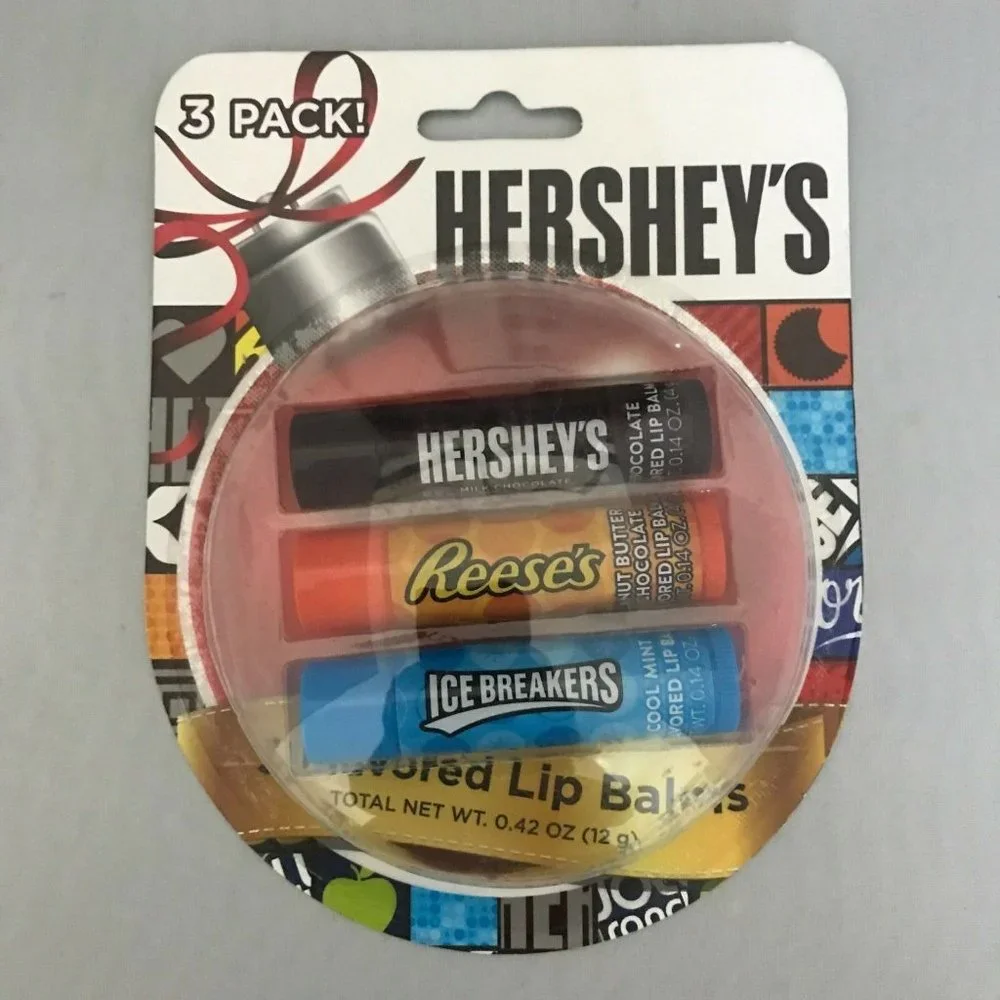 Hersheys Reeses Ice Breakers Flavored Lip Balm Set Chapped Chap Stick